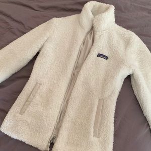 Patagonia Los Gatos full zip white fleece size S